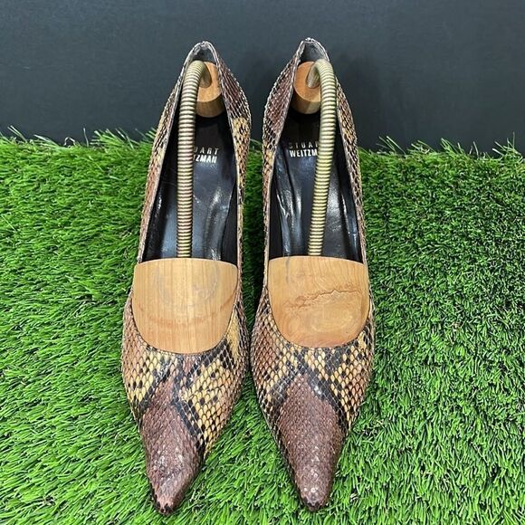 Stuart Weitzman Snakeskin Pumps - Picture 5 of 9